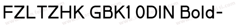 FZLTZHK GBK1 0DIN Bold字体转换